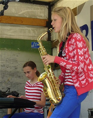 Saxophonspielerin